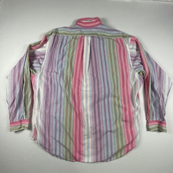Ralph Lauren‎ Striped Button Down Shirt Long Sleeve Colorful Mens XL - Picture 7 of 7